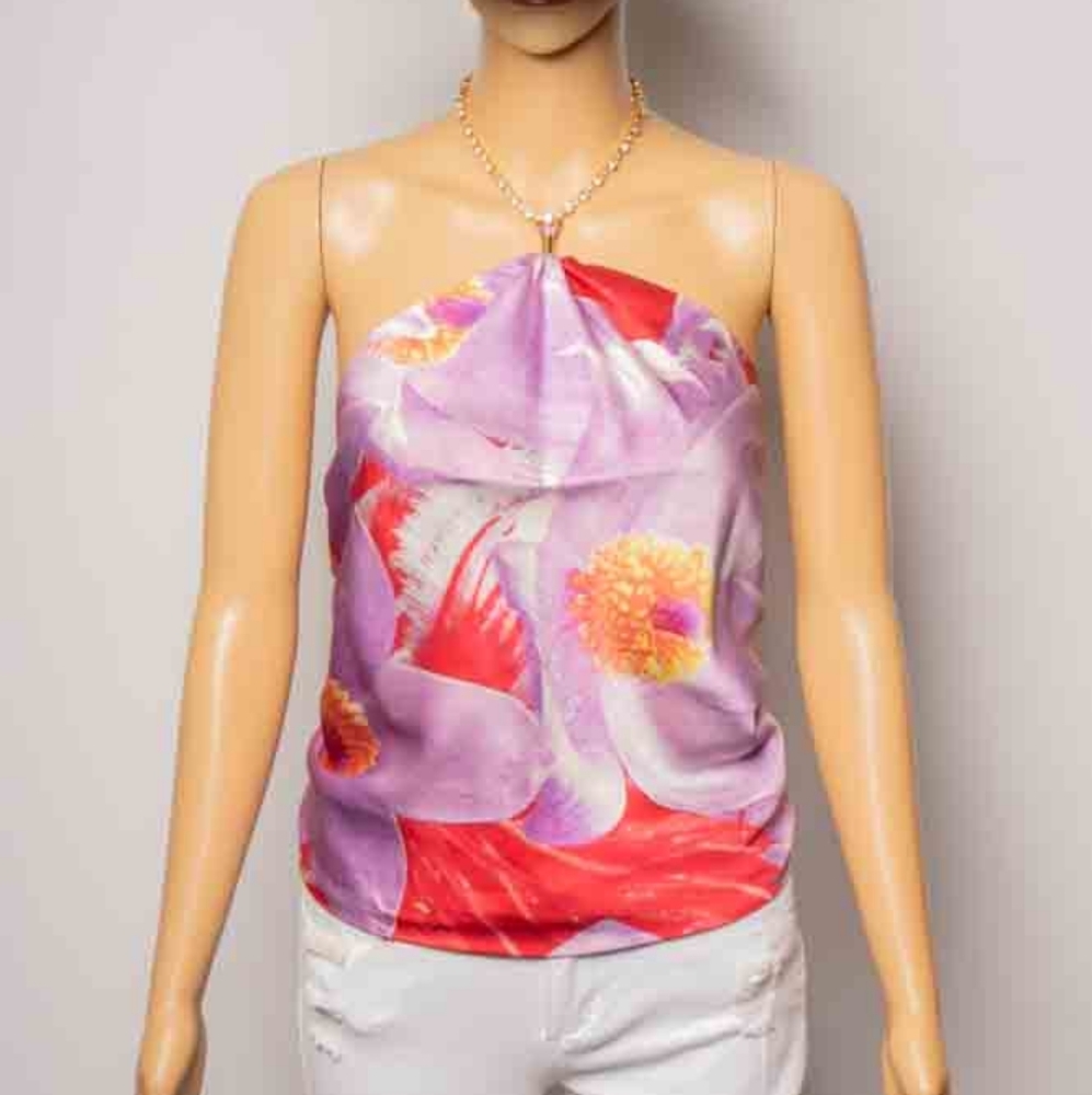 Roberto Cavalli 100% silk Hankerchief top. Vintage 1990s.